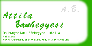 attila banhegyesi business card